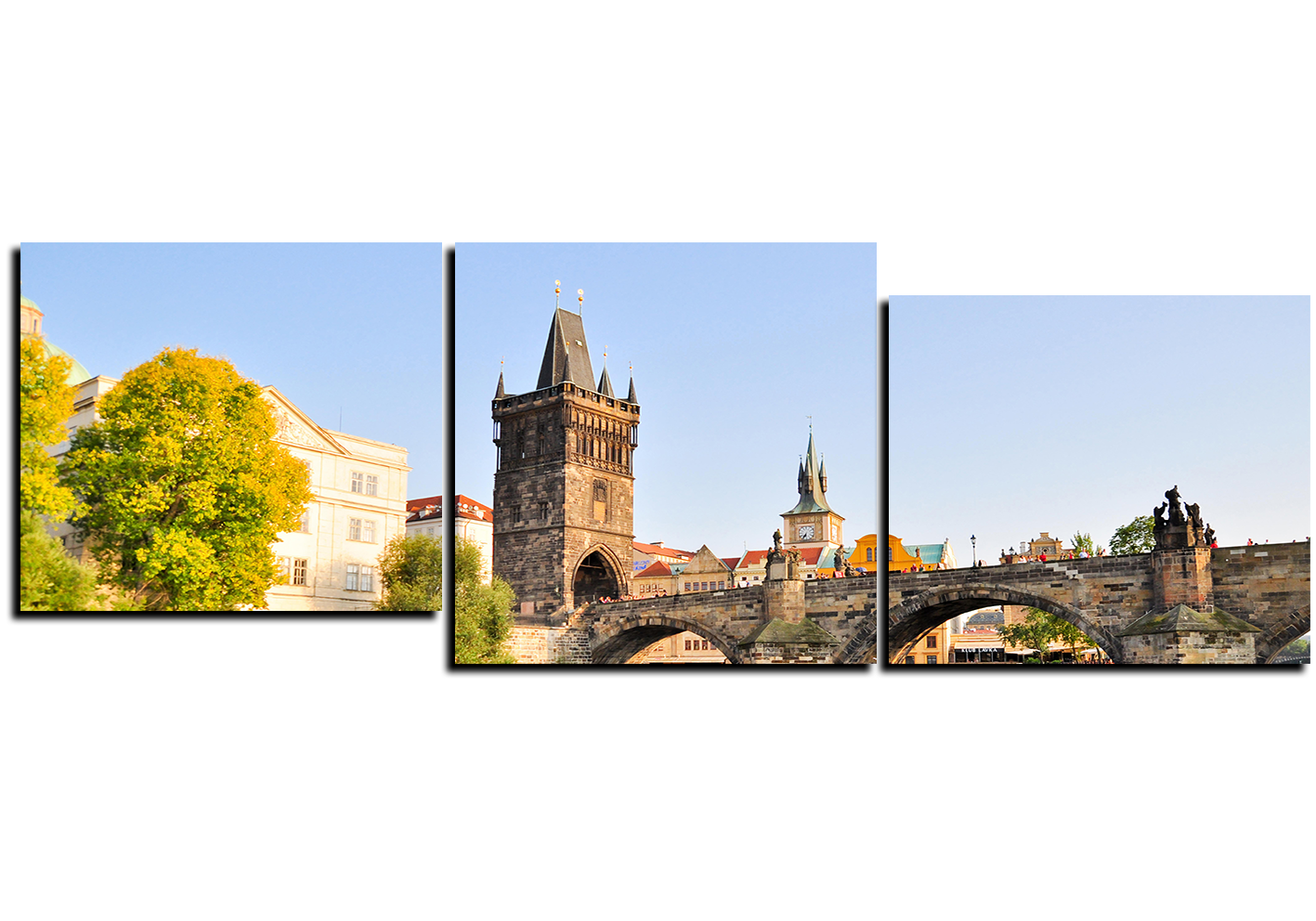 Obraz na plátně - Karlův most v Praze - panoráma Obraz na plátně - Karlův most v Praze - panoráma